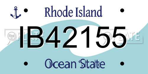 IB42155 Rhode Island License Plate