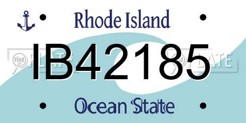IB42185 Rhode Island License Plate