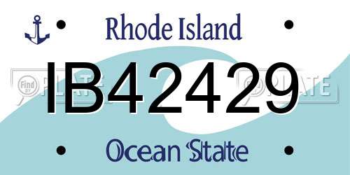 IB42429 Rhode Island License Plate