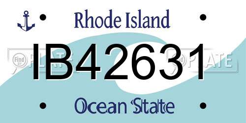 IB42631 Rhode Island License Plate