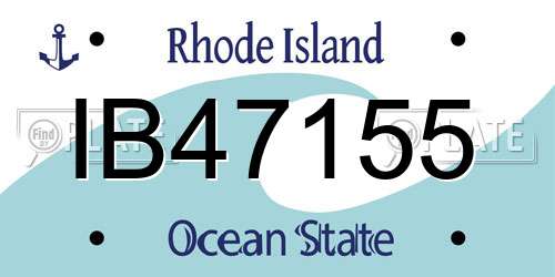 IB47155 Rhode Island License Plate