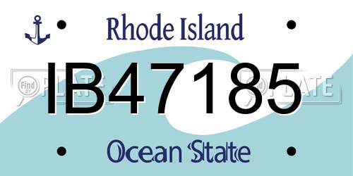 IB47185 Rhode Island License Plate