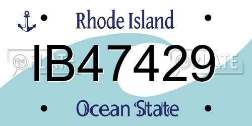 IB47429 Rhode Island License Plate