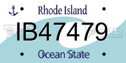 IB47479 Rhode Island License Plate