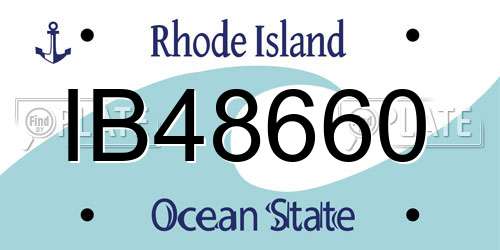 IB48660 Rhode Island License Plate