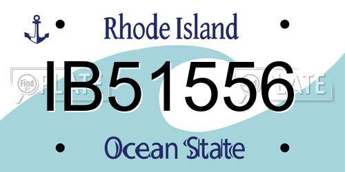IB51556 Rhode Island License Plate