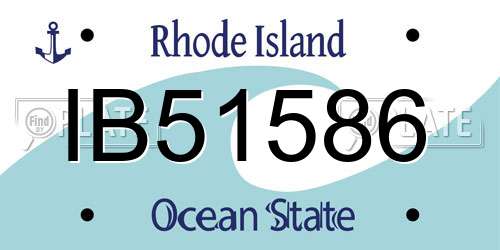 IB51586 Rhode Island License Plate