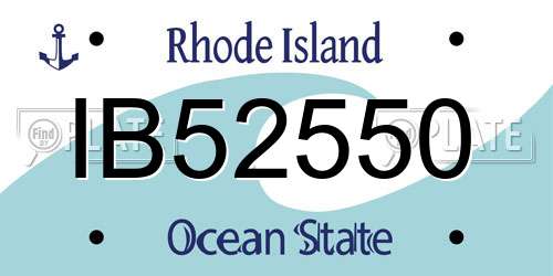 IB52550 Rhode Island License Plate