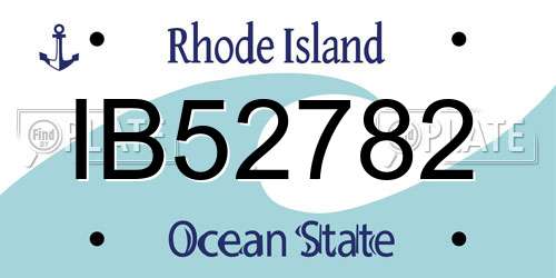 IB52782 Rhode Island License Plate