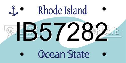 IB57282 Rhode Island License Plate