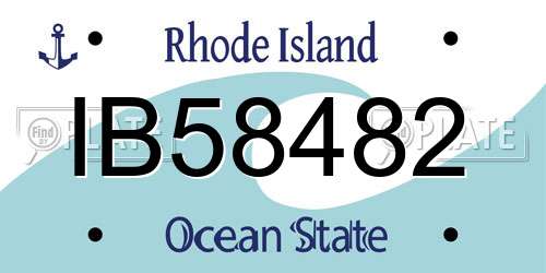IB58482 Rhode Island License Plate