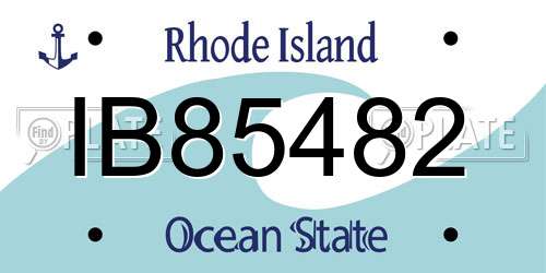 IB85482 Rhode Island License Plate