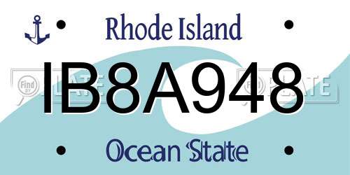 IB8A948 Rhode Island License Plate