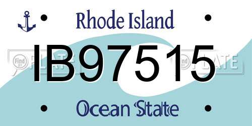 IB97515 Rhode Island License Plate