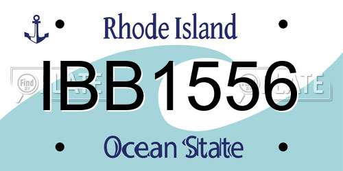 IBB1556 Rhode Island License Plate