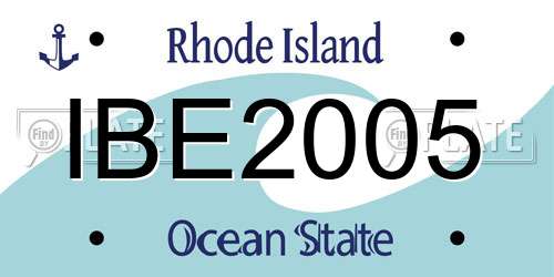 IBE2005 Rhode Island License Plate