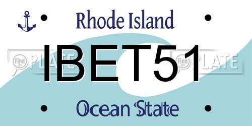 IBET51 Rhode Island License Plate