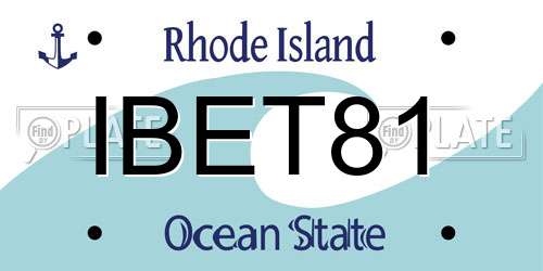 IBET81 Rhode Island License Plate