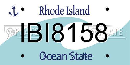 IBI8158 Rhode Island License Plate