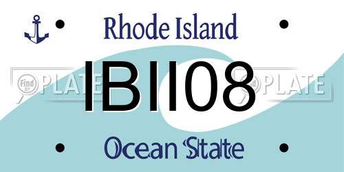 IBII08 Rhode Island License Plate