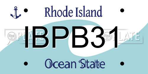 IBPB31 Rhode Island License Plate