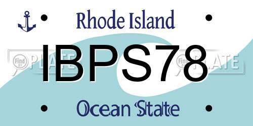 IBPS78 Rhode Island License Plate