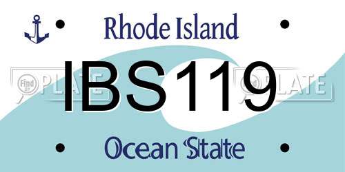 IBS119 Rhode Island License Plate