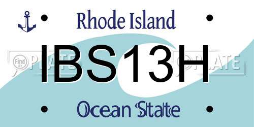 IBS13H Rhode Island License Plate