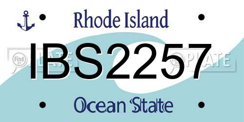 IBS2257 Rhode Island License Plate
