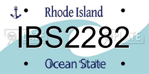 IBS2282 Rhode Island License Plate