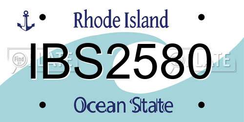 IBS2580 Rhode Island License Plate