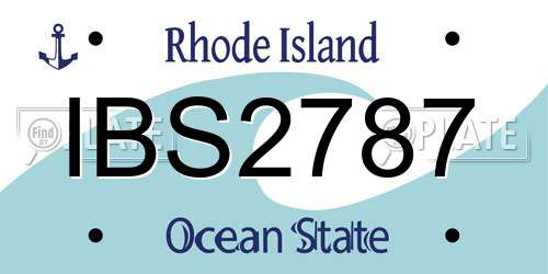 IBS2787 Rhode Island License Plate