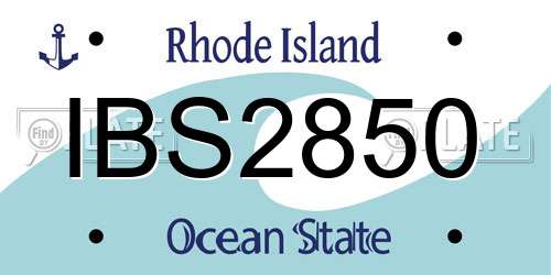 IBS2850 Rhode Island License Plate