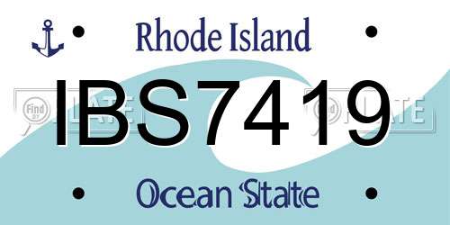 IBS7419 Rhode Island License Plate