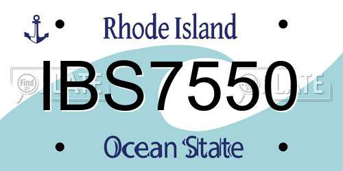 IBS7550 Rhode Island License Plate