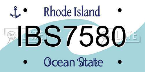IBS7580 Rhode Island License Plate
