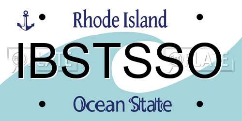 IBSTSSO Rhode Island License Plate