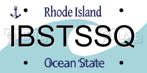 IBSTSSQ Rhode Island License Plate