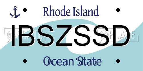IBSZSSD Rhode Island License Plate