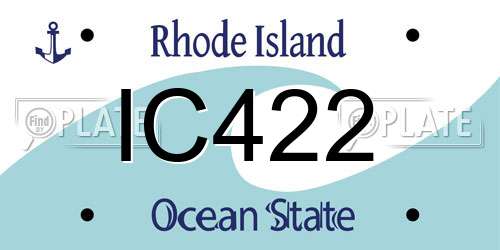 IC422 Rhode Island License Plate