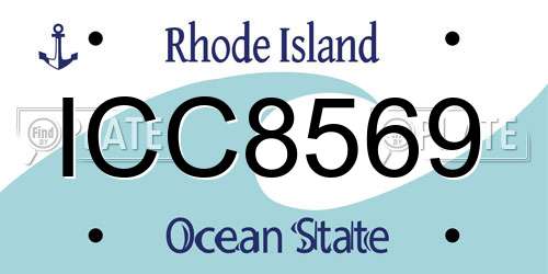 ICC8569 Rhode Island License Plate
