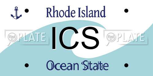 ICS Rhode Island License Plate