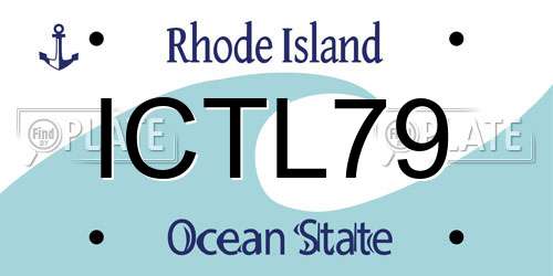 ICTL79 Rhode Island License Plate