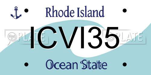 ICVI35 Rhode Island License Plate