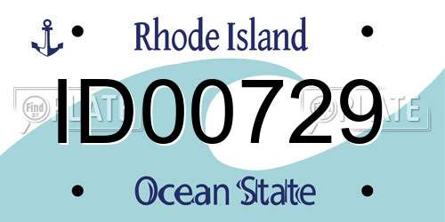 ID00729 Rhode Island License Plate