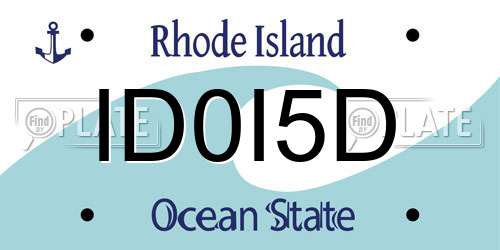 ID0I5D Rhode Island License Plate