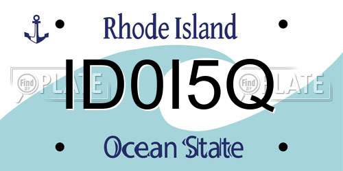 ID0I5Q Rhode Island License Plate