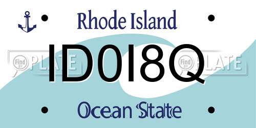 ID0I8Q Rhode Island License Plate
