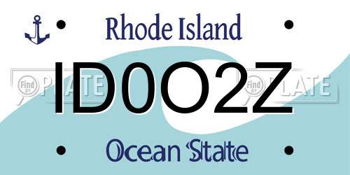 ID0O2Z Rhode Island License Plate