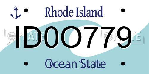 ID0O779 Rhode Island License Plate